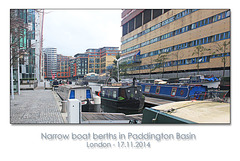 Paddington Basin berths - London - 17.11.2014