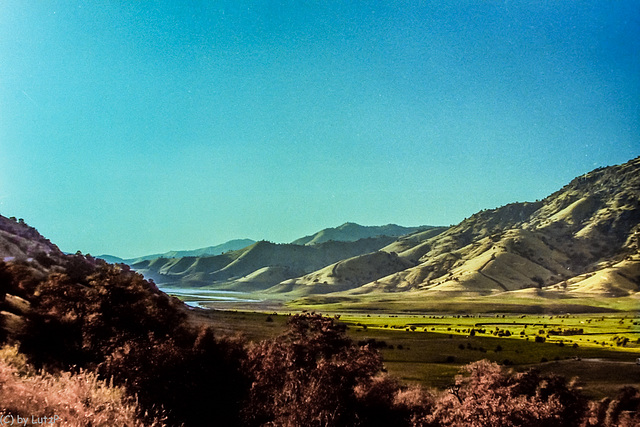 Three Rivers Valley in late afternoon glow, 1980