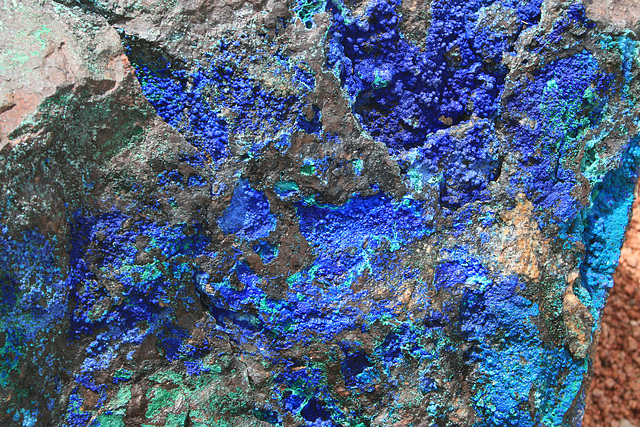 Malachite (green) and azurite (blue)