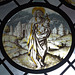 St. John the Baptist Stained Glass Roundel in the Cloisters, October 2010