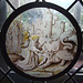 Daniel Slaying the Dragon Stained Glass Roundel in the Cloisters, October 2010