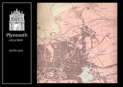 Plymouth map circa 1884 - North-East