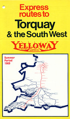 Yelloway Devonian Service timetable cover - Summer 1969