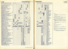 Royal Blue Express Services Cornwall-London timetable - Summer 1971
