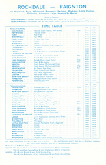 Yelloway/Lancashire United joint service X35 timetable - Summer 1970
