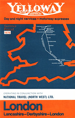 Yelloway/National Travel Lancashire-London timetable cover - Summer 1976