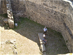 Looking down from the keep.