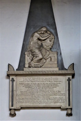 st mary woolnoth, london  (10) c19 mourner with urn on tomb of rev. william gunn +1806