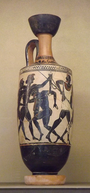 Black-Figure Lekythos possibly with the Quarrel over Achilles' Armor in the Louvre, June 2013