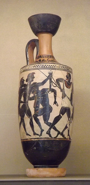 Black-Figure Lekythos possibly with the Quarrel over Achilles' Armor in the Louvre, June 2013
