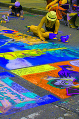 Annual chalk drawing contest in Somerville, MA