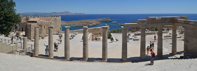 Rhodes, Acropolis of Lindos, The Hellenistic Stoa