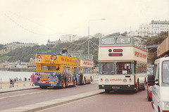 Open top buses on the seafront in Scarborough – 7 Sep 1996 (327-14)