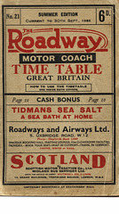 The 'Roadway Motor Coach Timetable' - Summer 1932 cover