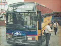 MacPherson Coaches (Scottish Citylink contractor) D555 CJF in Leeds - 17 Oct 1991