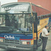MacPherson Coaches (Scottish Citylink contractor) D555 CJF in Leeds - 17 Oct 1991