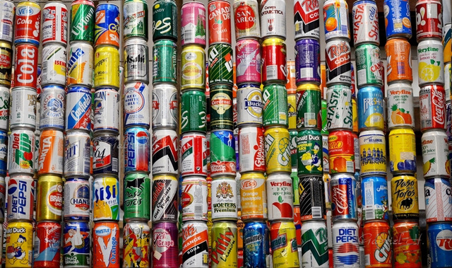 Cans, many cans