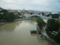 River Kura and the Peace Bridge.
