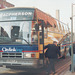 MacPherson Coaches (Scottish Citylink contractor) D555 CJF at Leicester -  17 Oct 1991