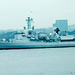 Warship leaving on the River Mersey after the battle of the Atlantic commemoration (1)