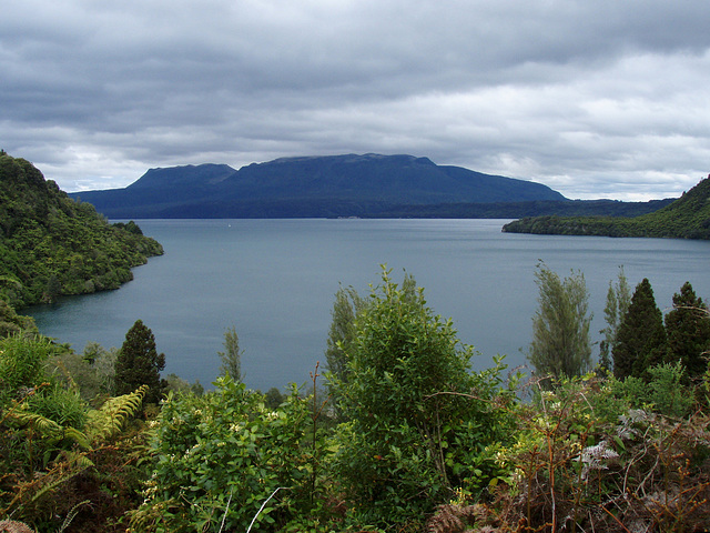 Lake and volcanic ridge Tarawera