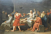 Detail of The Death of Socrates by David in the Metropolitan Museum of Art, January 2022