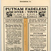 Putnam Fadeless Dyes and Tints Advertising Fan (Back)
