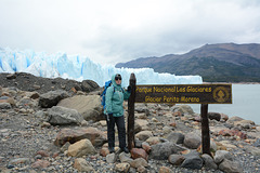 Argentina, Sign at the Entrance to the National Park "Glacier Perito Moreno"