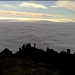 La Sierra de La Cabrera  in fog.