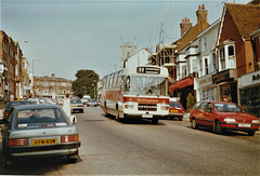 Hedingham Omnibuses L103 (BAR 103X) in Halstead – 23 Aug 1989 (97-11)
