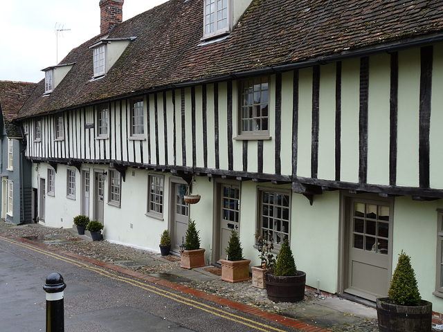 Saffron Walden- Timber-framed Houses with Jetties in Church Path