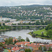 Norway, Trondheim, The bend of the Nidelva River and Elgeseter Bridge