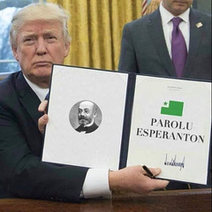 Trump-Esperanto — trukita foto / trucage photo