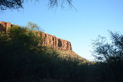 Namibia, The South Wall of the Waterberg Plateau in the Rays of the Evening Sun