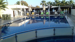 The swimming pool at Dogan's hotel.
