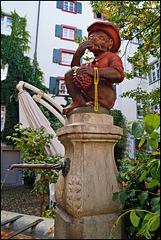Der Affenbrunnen auf dem Andreasplatz