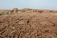 Ethiopia, Danakil Depression, Patterns of Crystallized Potassium Salt in The Crater of Dallol Volcano
