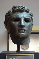 Bronze Head of a Man in the Getty Villa, June 2016