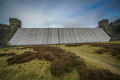 Derwent dam - in full flow..from East to West -