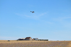 Spitfire over the farm on Cradle Hill - Seaford - 6 8 2022
