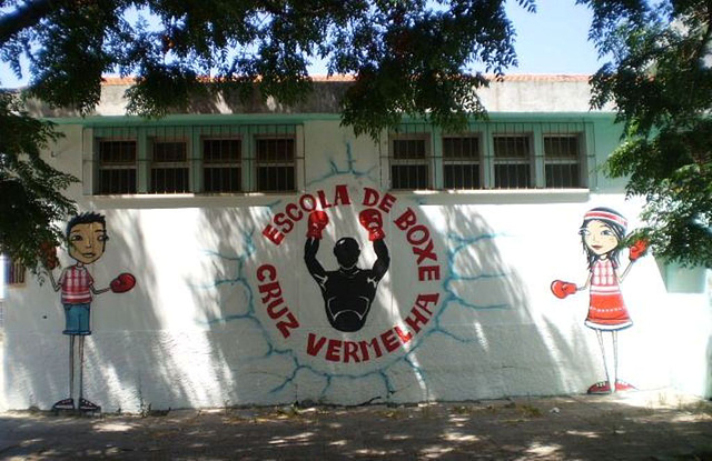 Mural of Red Cross Boxing School.