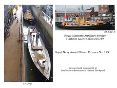 Harbour launch D49 & Pinnace 199 Boathouse 4 Portsmouth 5 4 2017