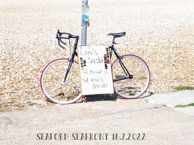 Sushi bike ad Seaford 16 7 2022
