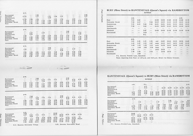 Ramsbottom UDC timetable October 1964 - pages 12 to 15