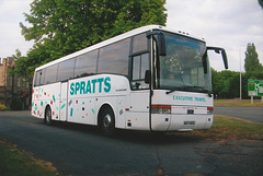 Spratts Coaches W27 GES at the Bull Inn, Barton Mills - 19 May 2011
