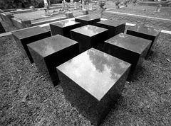 Nine Black Cubes In A Cemetery (3)