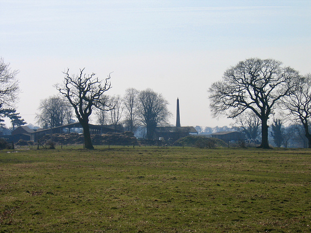 Looking over Obelisk Farm to the Obelisk