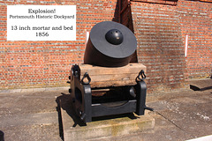 Explosion Portsmouth Historic Dockyard 13in mortar and bed 1856  5 4 2017