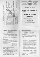 Ramsbottom UDC timetable October 1964 - Cover, pages 1,2,3, and 24
