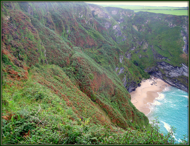 The path to the nudist beach from near the top.